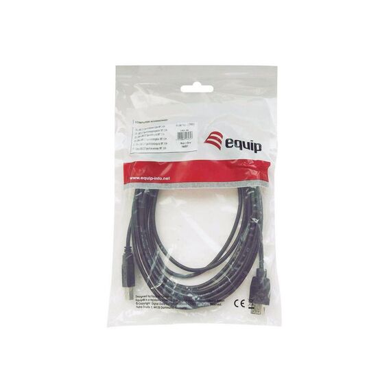 Equip USB 2.0 Type A to Type B Cable, 2.0m, Black / 2 m  | 128864
