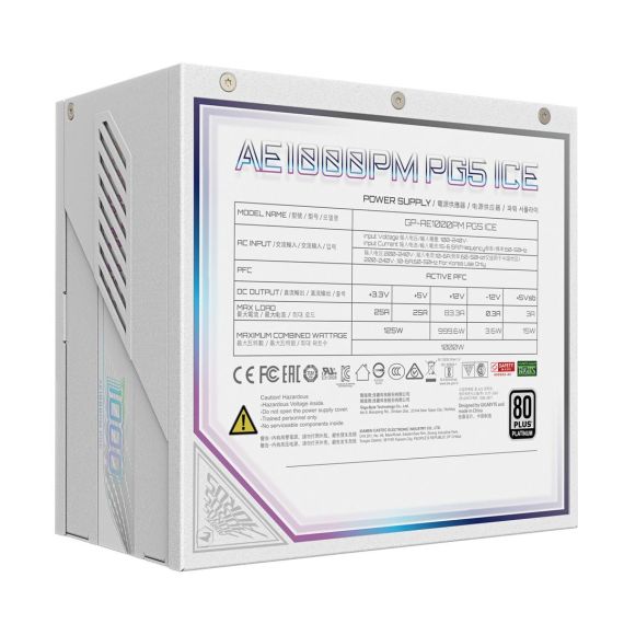 AORUS ELITE AE1000PM PG5 ICE - Power supply | GP-AE1000PM PG5 ICE