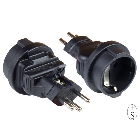 Alcasa PA-6002S / Type J (CH) / Type F / Black