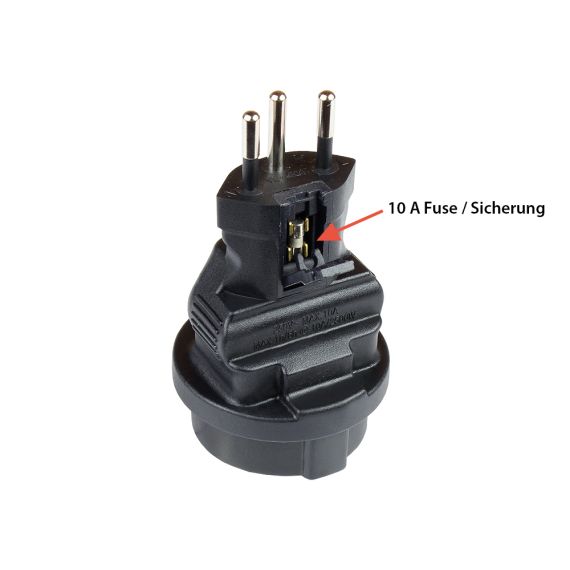 Alcasa PA-6002S / Type J (CH) / Type F / Black