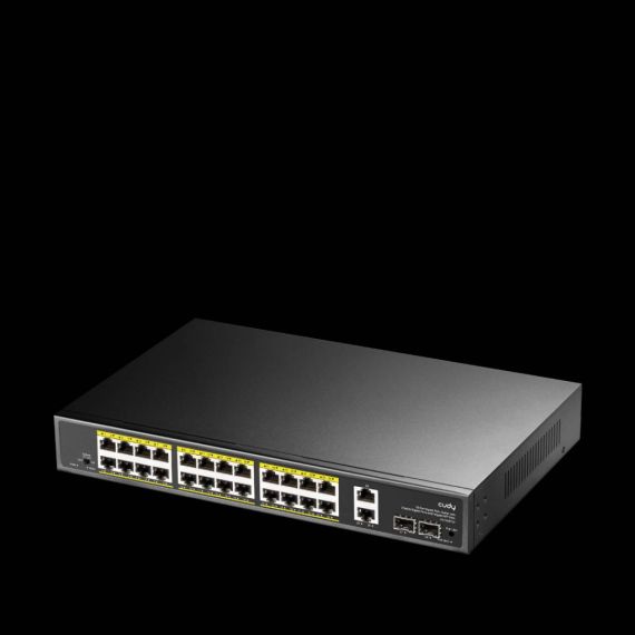 CUDY 24Port Gigabit PoE+ Switch with 2 Uplink Ports GS1026PS2