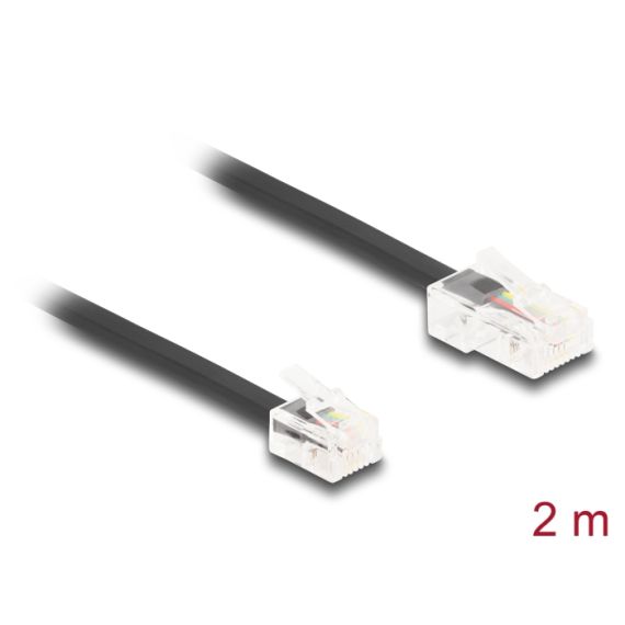 Delock - Phone cable - RJ-45 (M) to RJ-11 (M) - 2 m - fla | 88036