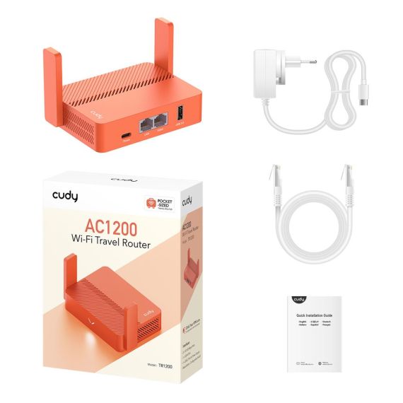 Cudy AC1200 / RJ-45 / Fast Ethernet / 10,100 Mbit/s / 10 | TR1200