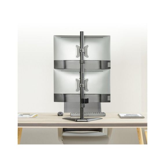 Equip 17"-32" Dual Vertical Monitor Tabletop Stand, 9 kg | 650128