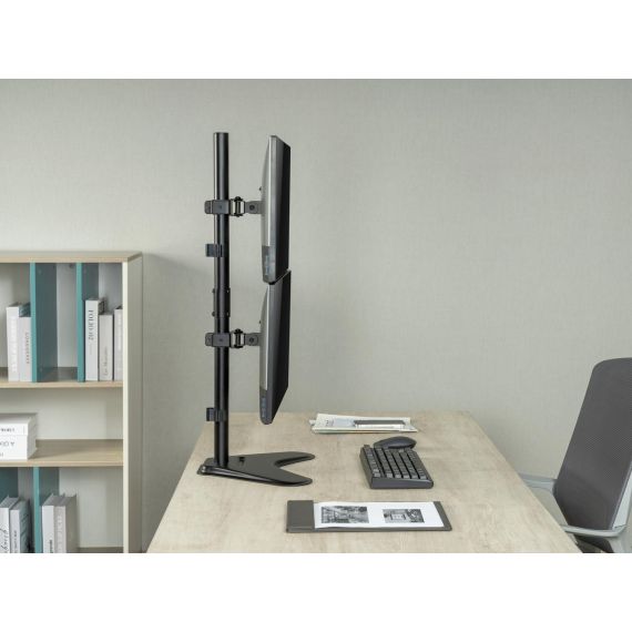 Equip 17"-32" Dual Vertical Monitor Tabletop Stand, 9 kg | 650128