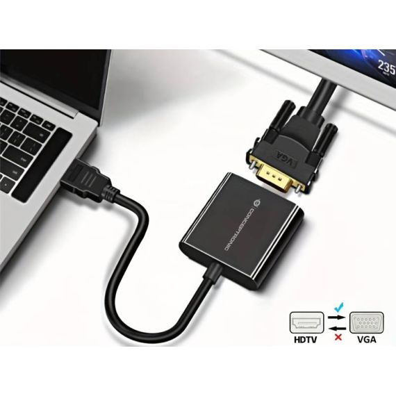 Conceptronic ABBY20B HDMI to VGA Adapter, 0.25 m, HDMI Type A (St
