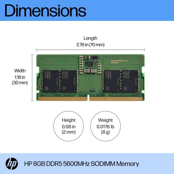 HP - DDR5 - module - 8 GB - SO-DIMM 262-pin - 5600 MHz  | AL0M5AA