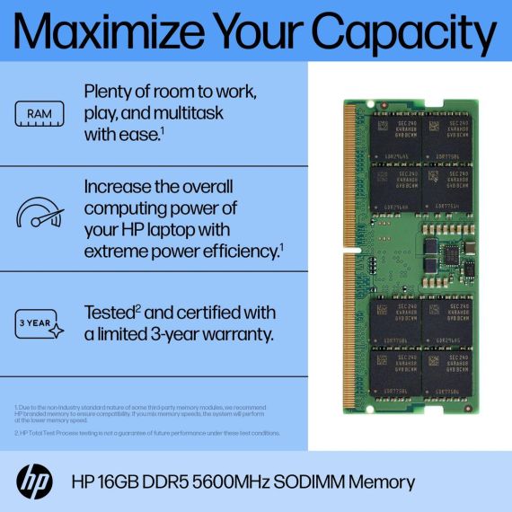 HP - DDR5 - module - 16 GB - SO-DIMM 262-pin - 5600 MHz | AL0M6AA