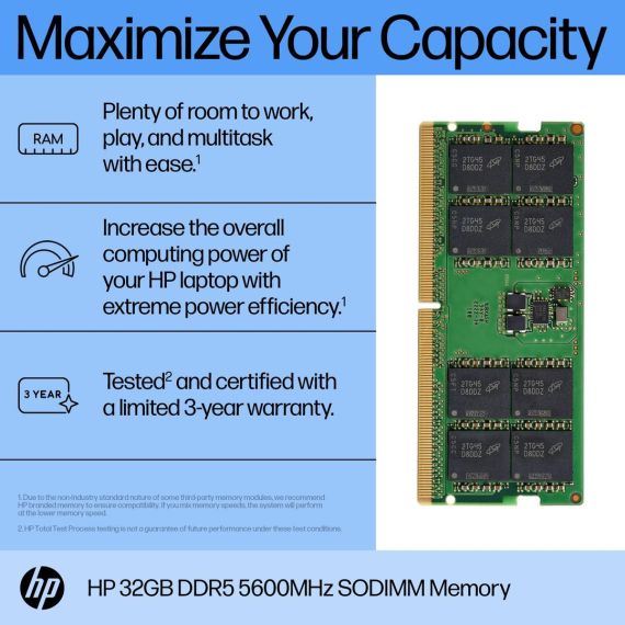 HP - DDR5 - module - 32 GB - SO-DIMM 262-pin - 5600 MHz | AL0M7AA