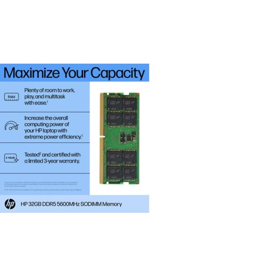 HP - DDR5 - module - 32 GB - SO-DIMM 262-pin - 5600 MHz | AL0M7AA