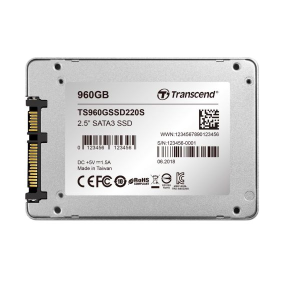 Transcend SSD220S - Solid state drive - 960 GB -  | TS960GSSD220S