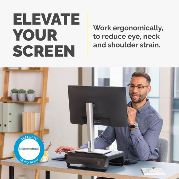 Fellowes Computer Monitor Stand with 3 Height Adjustm | 100016560