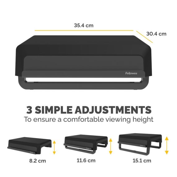 Fellowes Computer Monitor Stand with 3 Height Adjustm | 100016560