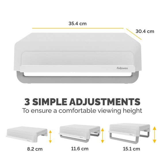 Fellowes Computer Monitor Stand with 3 Height Adjustm | 100016561