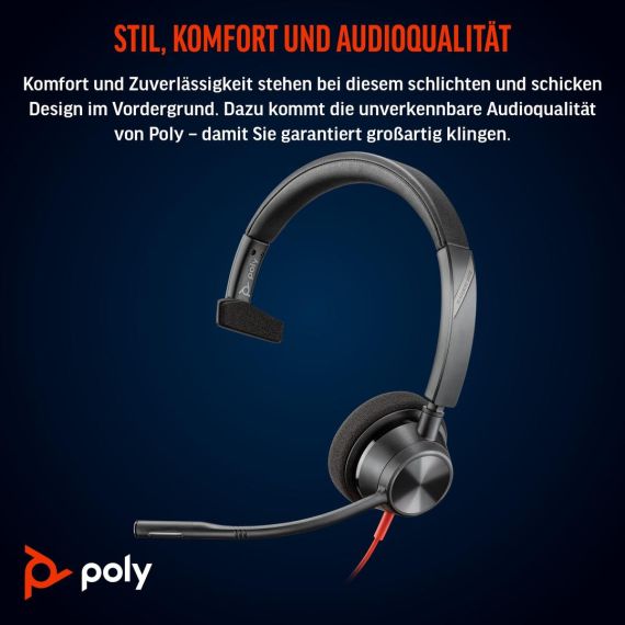 Poly Blackwire 3310-M - Blackwire 3300 series - headset | 760Q7AA