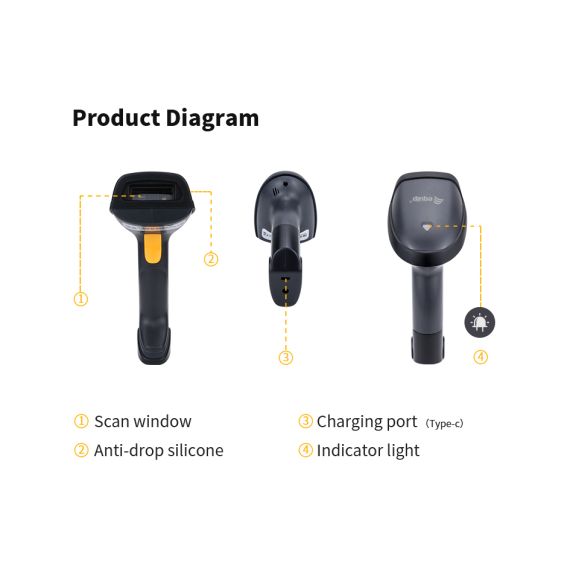 Equip Wireless 2D Dual Mode 2.4GHz + Bluetooth Barcode S | 351029