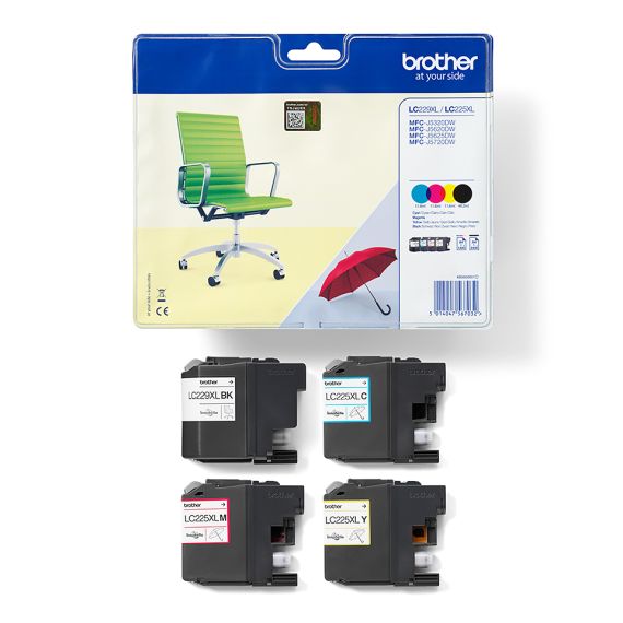 Brother LC229XLVALBP - 4-pack - black, yellow, cyan, magenta - or