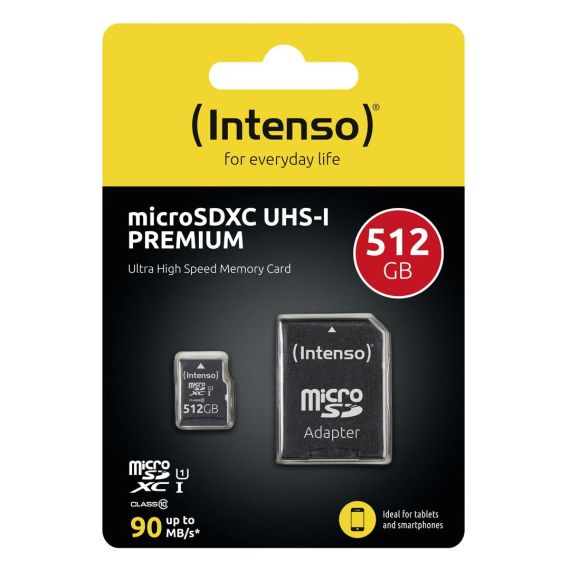 Intenso Premium - Flash memory card (microSDXC to SD ad | 3423493