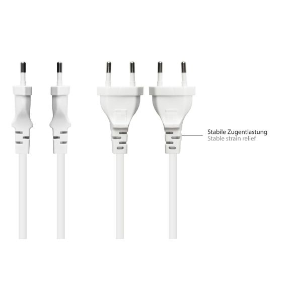 Alcasa P0300-W002 / 0.2 m / Power plug type C / H03VVH2-F2 / 250