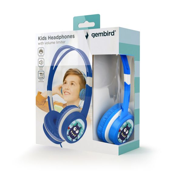 Gembird MHP-JR-B / Headphones / Wired / Music / 1.2 m / Blue