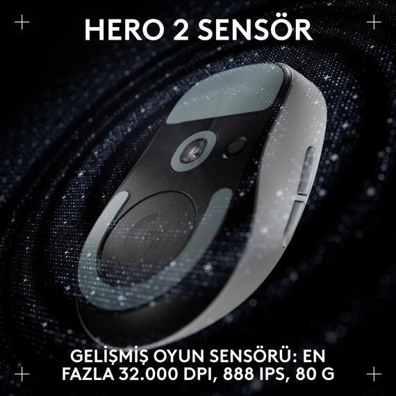 Logitech G PRO X SUPERLIGHT 2 DEX - Mouse - gaming - | 910-007366