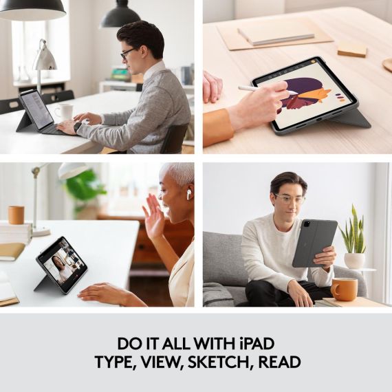 Logitech Combo Touch - Keyboard and folio case - wit | 920-010144