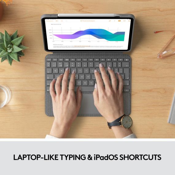 Logitech Combo Touch - Keyboard and folio case - wit | 920-010144