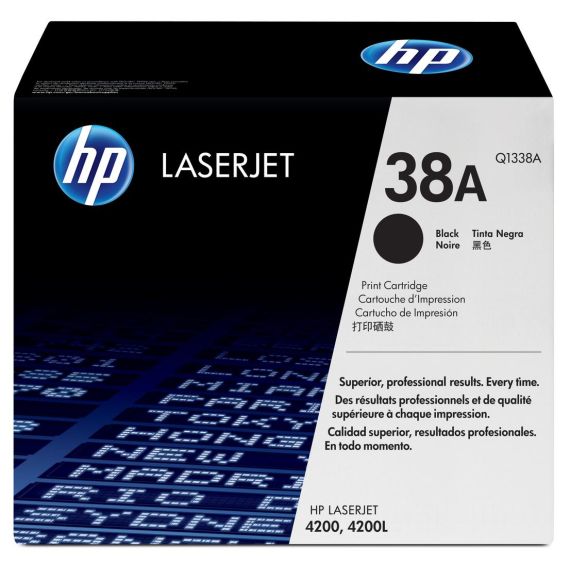 HP 38A - Black - original - LaserJet - toner cartridge (Q1338A) -