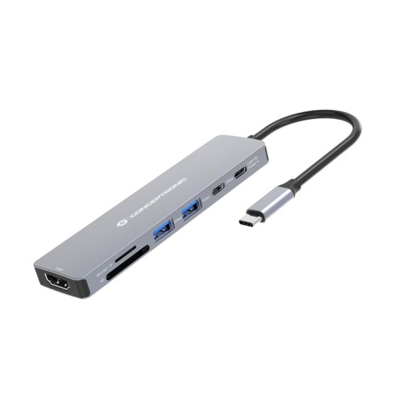 Conceptronic DONN28G 7-in-1 USB 3.2 Gen 1 Docking Station, 4K60Hz