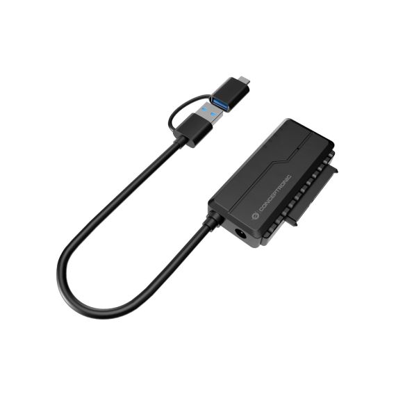 Conceptronic ABBY21B USB 3.0 SATA Adapter with Power Adapter, 2.5
