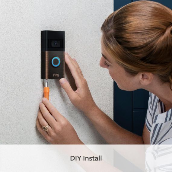 Ring Battery Video Doorbell - VB - EU, Bronze, Home, | B0BZWS9K81