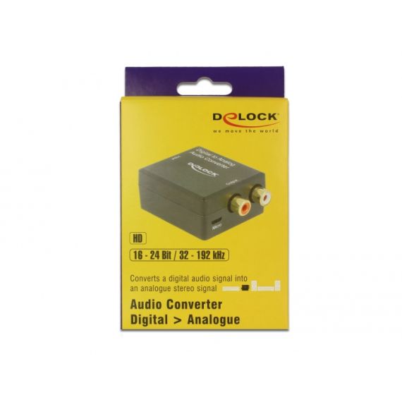 DeLOCK - Digital to analogue audio converter - black | 63477
