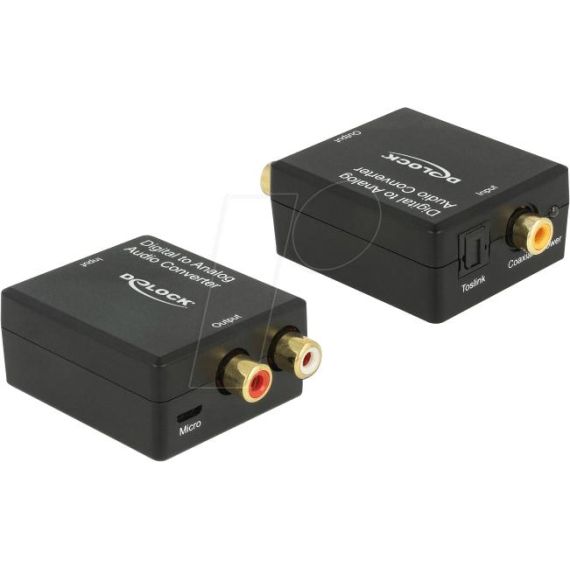 DeLOCK - Digital to analogue audio converter - black | 63477