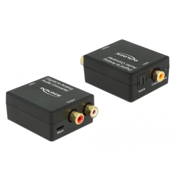 DeLOCK - Digital to analogue audio converter - black | 63477