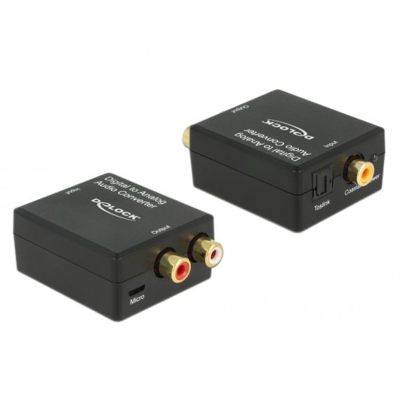 DeLOCK - Digital to analogue audio converter - black | 63477