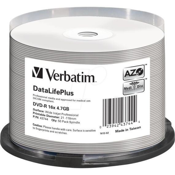 Verbatim DataLifePlus Professional - 50 x DVD-R - 4.7 GB  | 43744