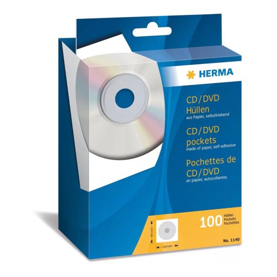 HERMA - CD/DVD sleeve - white | 1140