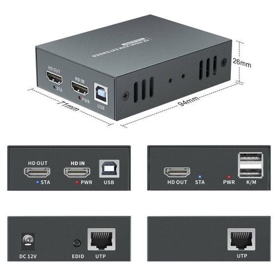LevelOne HVE-8111, HDMI over Cat.6  HVE8111