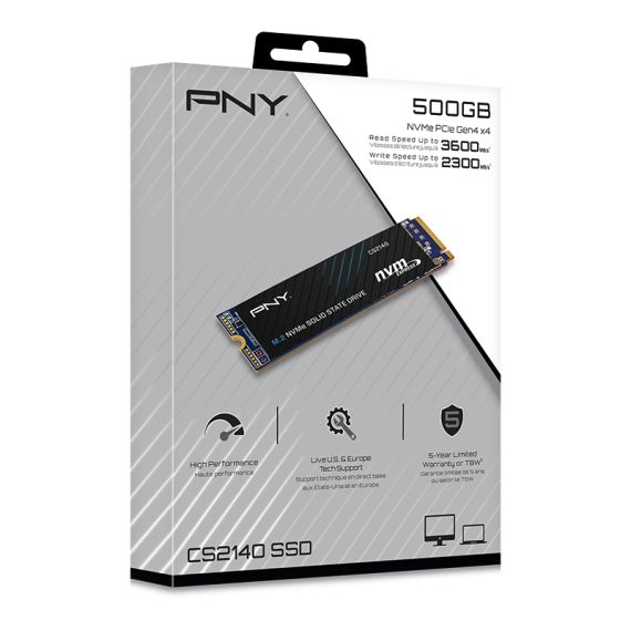PNY CS2140 - SSD - 500 GB - internal - M.2 22 | M280CS2140-500-RB
