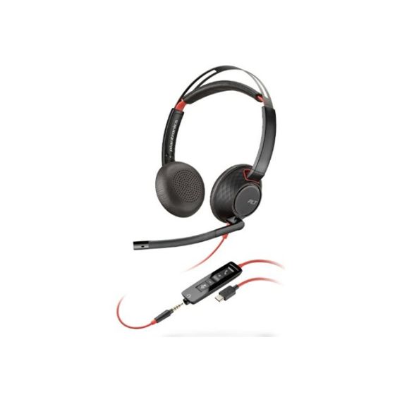 headset - on-ear - wired - USB-C, 3.5 mm jack - black - | 93S88AA