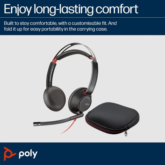 headset - on-ear - wired - USB-C, 3.5 mm jack - black - | 93S88AA