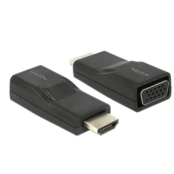 DeLOCK - Video converter - HDMI - VGA - black - retail | 65655