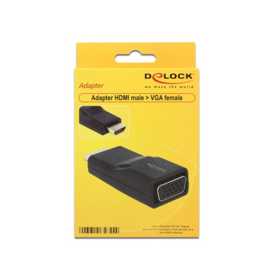 DeLOCK - Video converter - HDMI - VGA - black - retail | 65655
