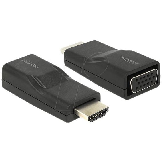 DeLOCK - Video converter - HDMI - VGA - black - retail | 65655