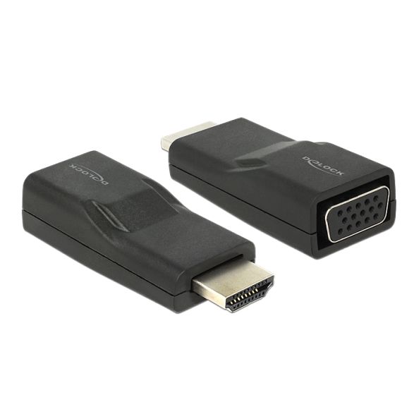 DeLOCK - Video converter - HDMI - VGA - black - retail | 65655