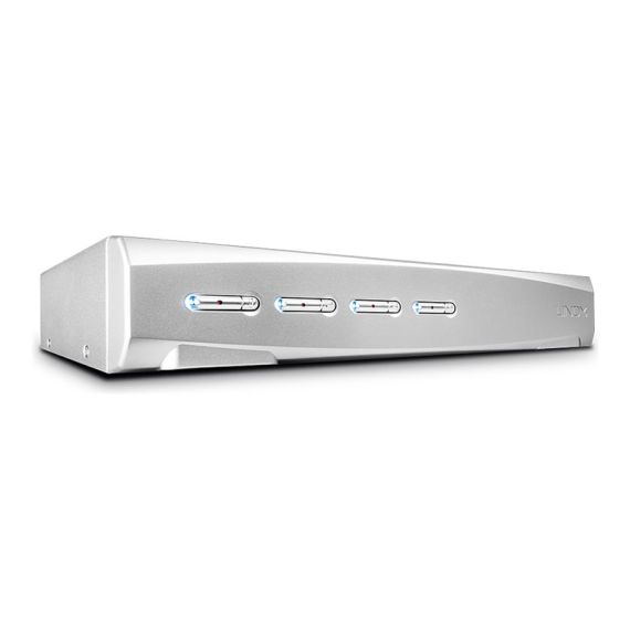 Lindy 4 Port DVI-I Single Link, USB 2.0 &amp Audio KVM Sw | 39337
