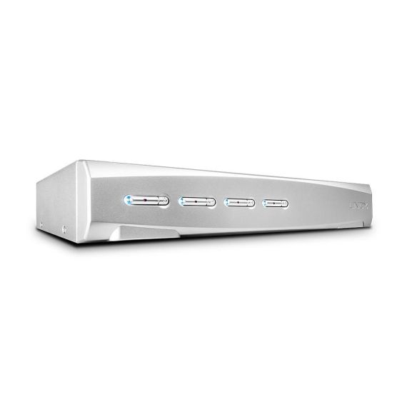 Lindy 4 Port DVI-I Single Link, USB 2.0 &amp Audio KVM Sw | 39337