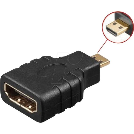 TECHly - HDMI adapter - 19 pin micro HDMI Type D  | IADAP-HDMI-MD
