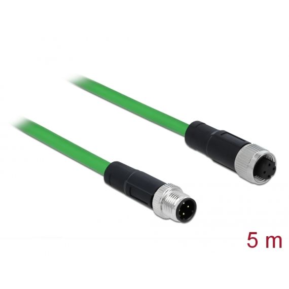 Delock - Network cable - 4 pin M12 (M) to 4 pin M12 (M) - | 85920