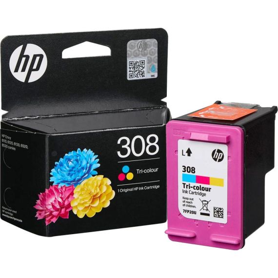 HP 308 - Cyan, magenta, yellow - original - box - i | 7FP20UE#CE1